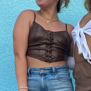 Leather Corset Top